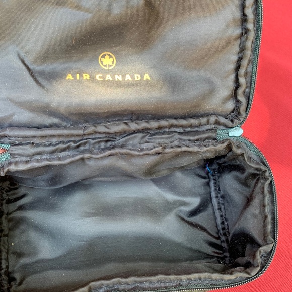 Air Canada Empty Amenity Bag Green Tweed - Picture 4 of 8